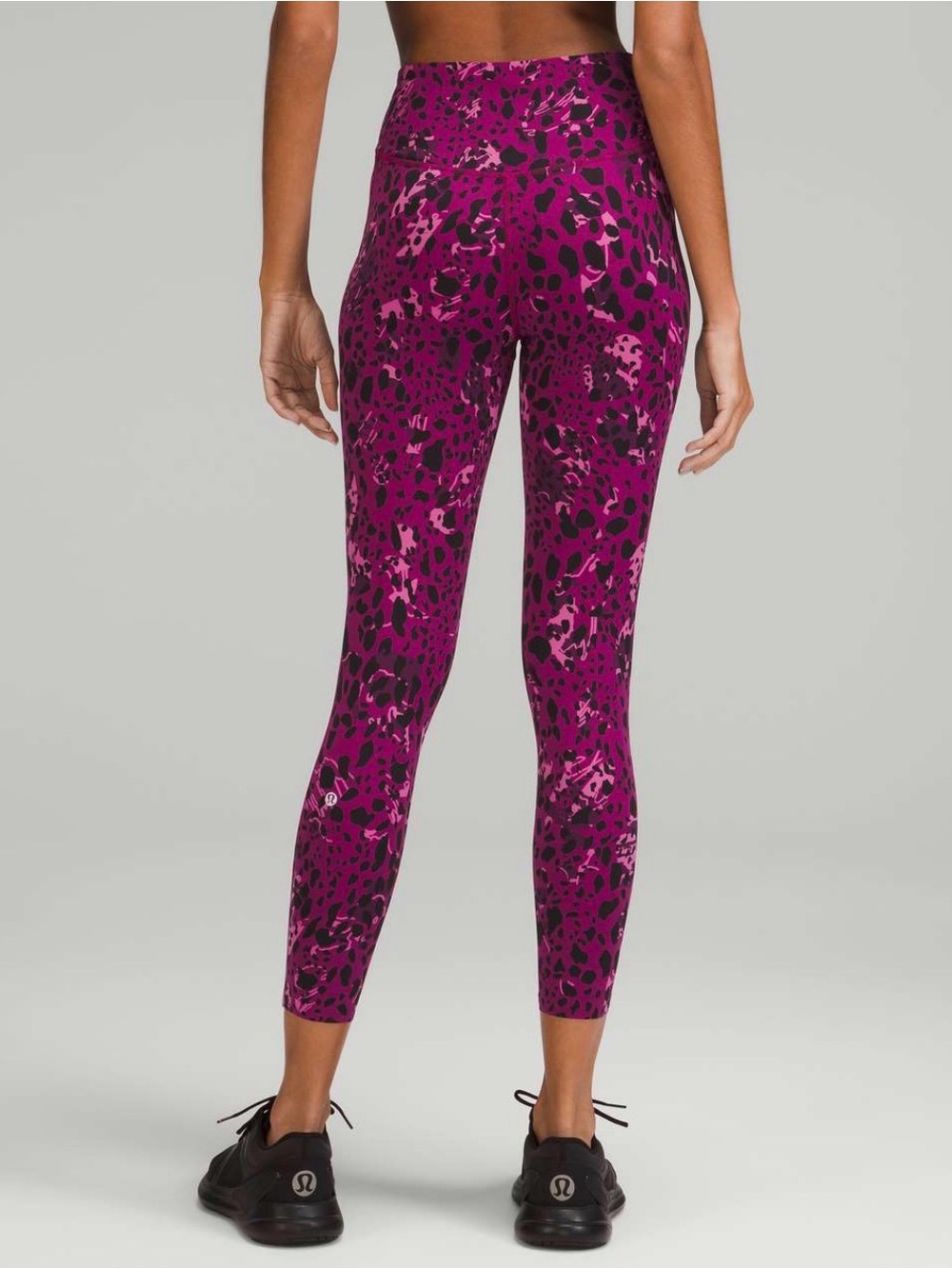Lululemon athletica Magenta and Black Animal-Print High-Rise Leggings- NWOT
